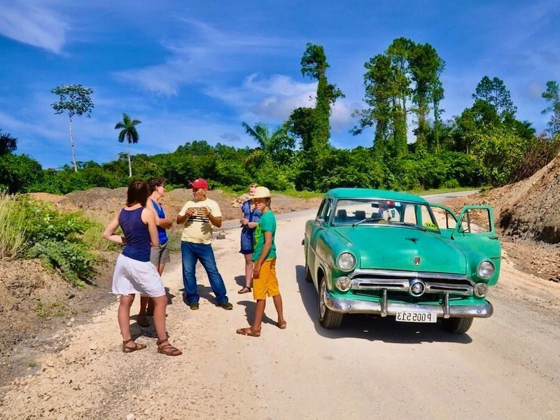 Oldtimertour bei Remedios in Kuba