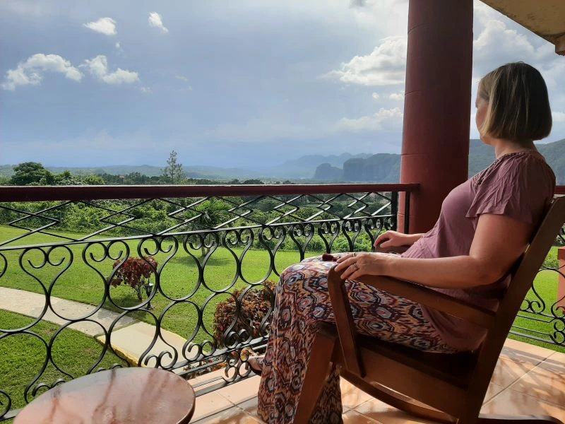 Balkon in der Casa in Vinales in Kuba