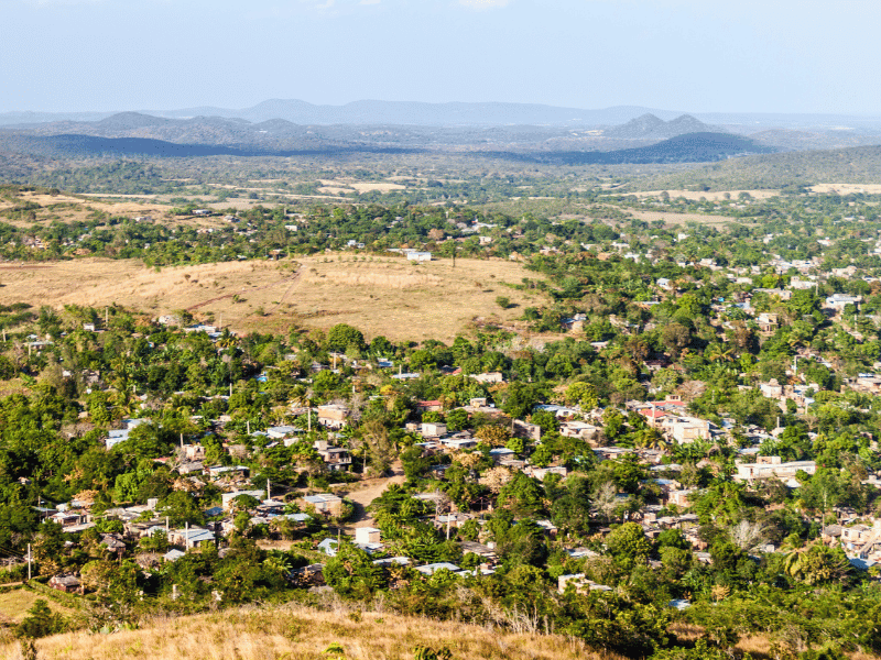 Blick auf Holguin in Kuba