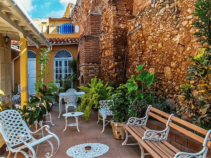 Veranda einer Upgrade Casa in Trinidad in Kuba