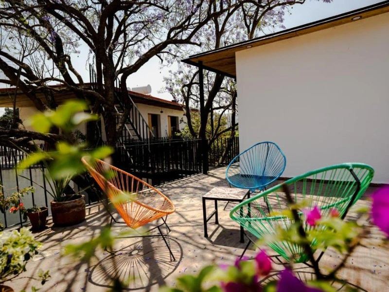 Sitzecke im Hotel con Corazon in Oaxaca