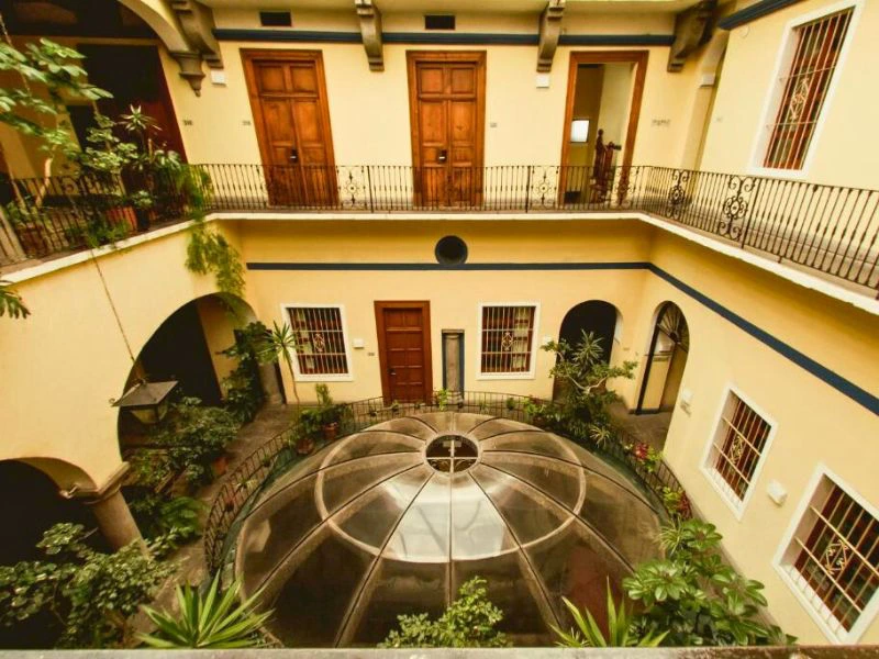 Innenhof im Hotel in Puebla