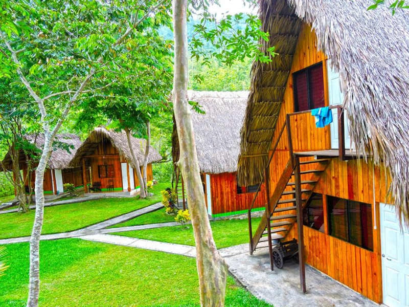 Bungalows in Lanquin, Guatemala