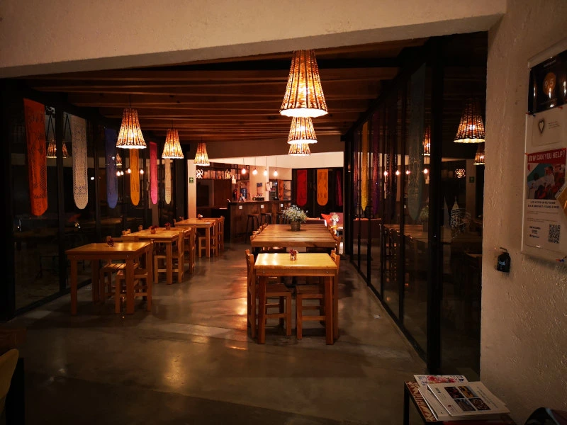 Gemütliches Restaurant in Oaxaca in Mexiko