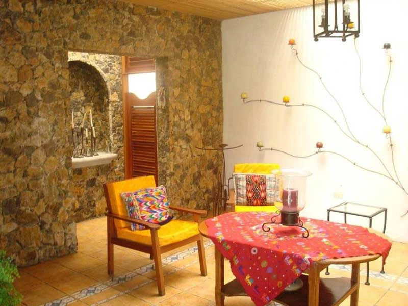 Aufenthaltsraum im Hotel in Coban in Guatemala