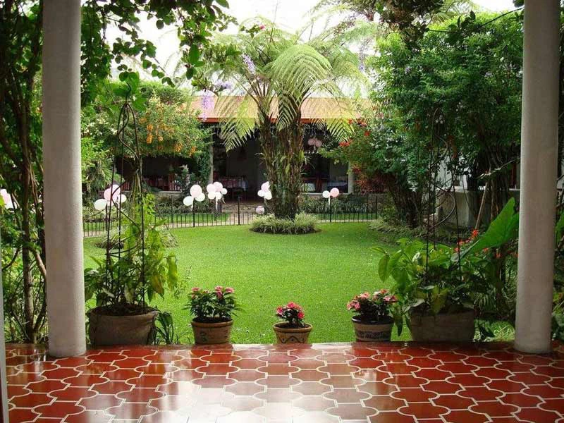 Hotelgarten in Coban in Guatemala