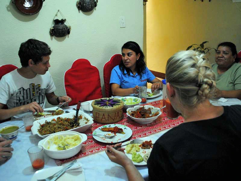 Essen im Homestay in Guatemala
