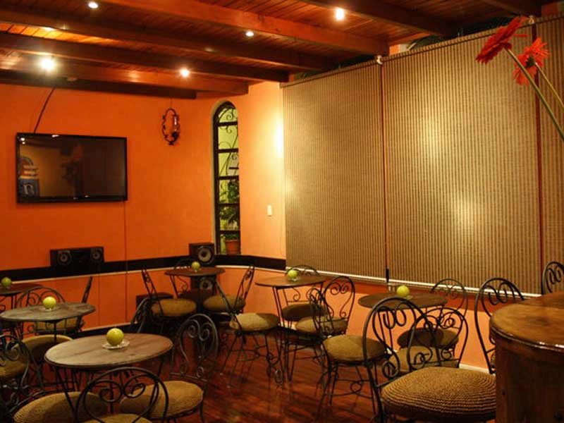 Restaurant des Hotels in Queztaltenango in Guatemala