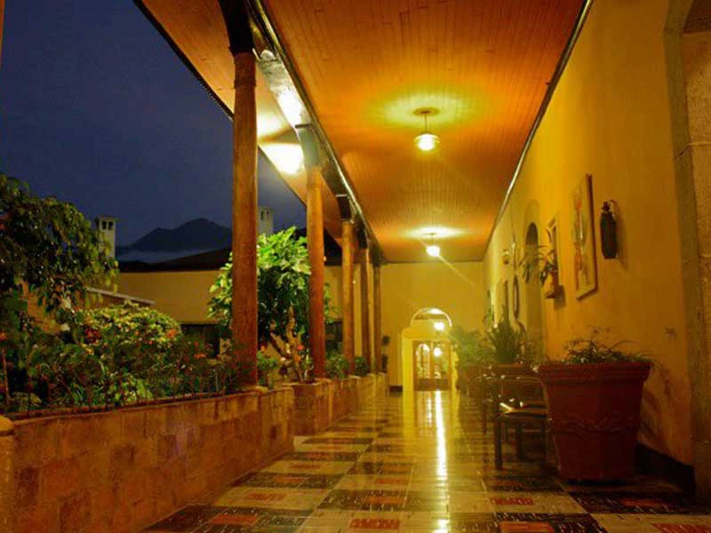 Terrasse im Hotel bei Quetzaltenango