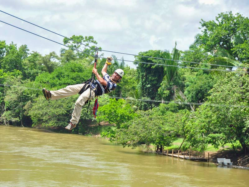Ziplining in Belize
