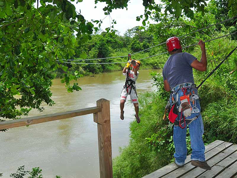 Ziplining in Belize