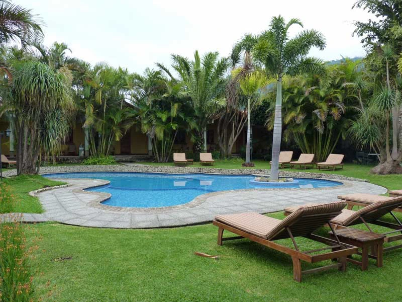 Pool der Unterkunft in Panajachel in Guatemala