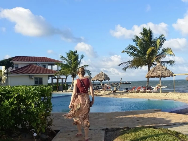 Erfrischender Pool der Unterkunft in Hopkins in Belize