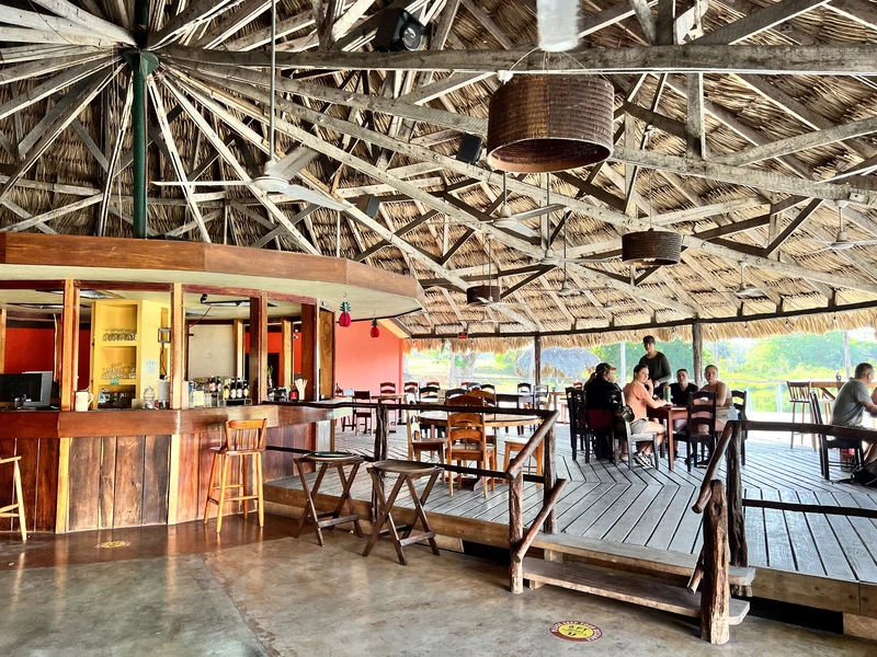 Restaurant der Unterkunft in Lamanai in Belize
