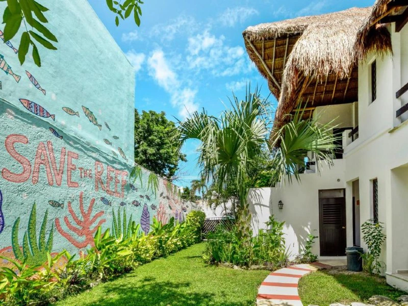 Aussenansicht im Hotel in Cozumel in Mexiko