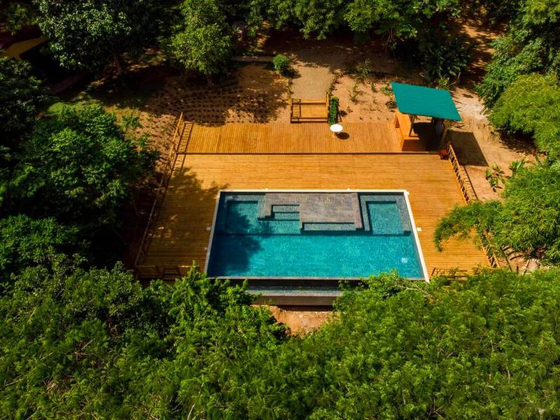 Pool der Unterkunft in Belize