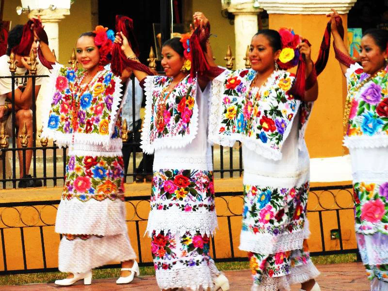 Kostueme in Merida in Mexiko