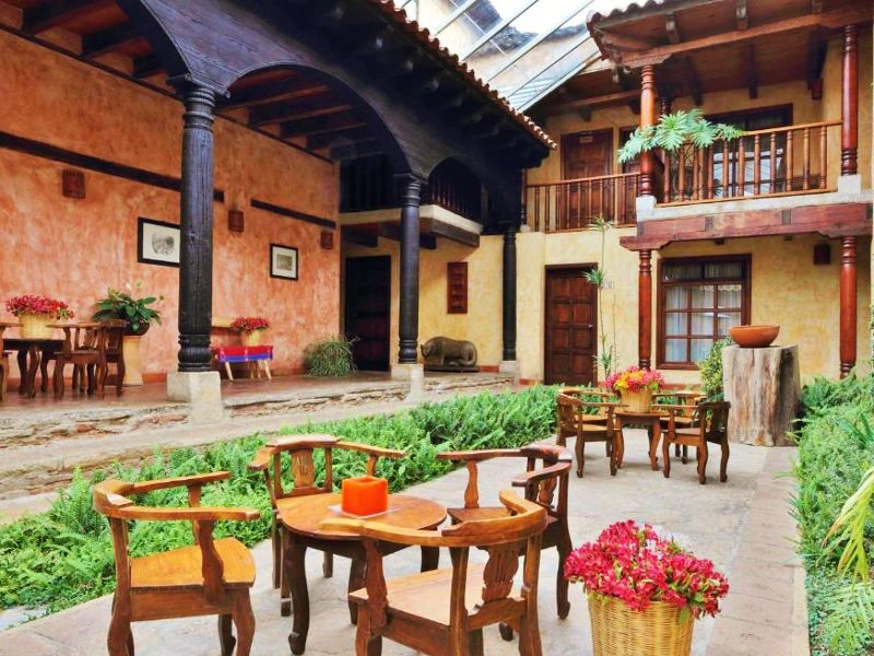 Hof der Unterkunft in San Cristobal