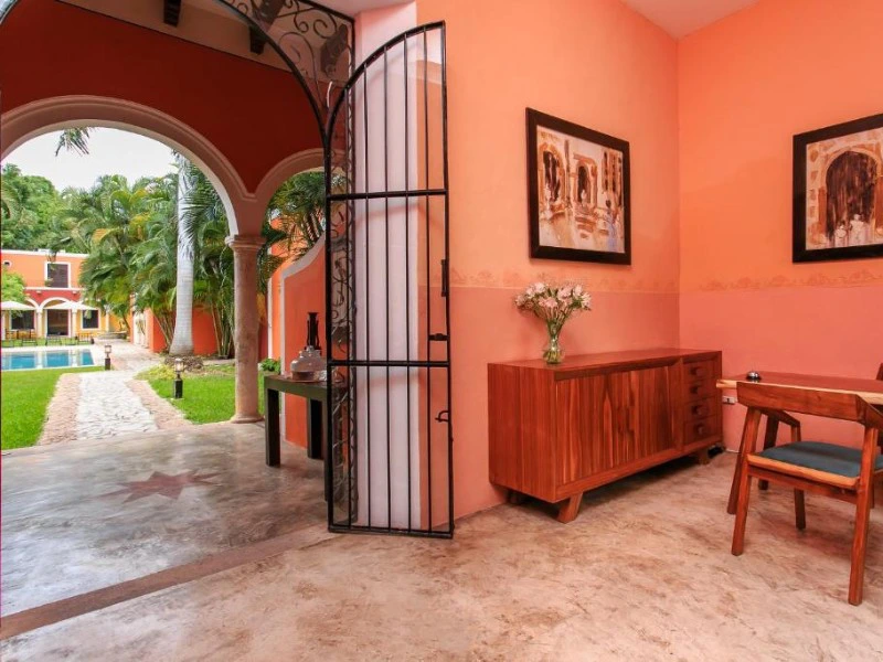 Eingangsbereich des Hotels in Merida