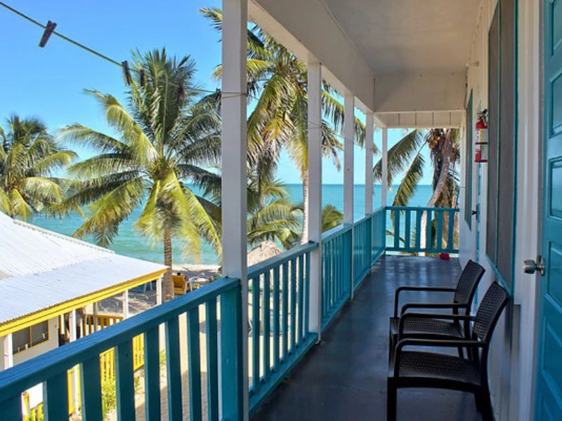 Veranda des Hotels in Placencia in Belize