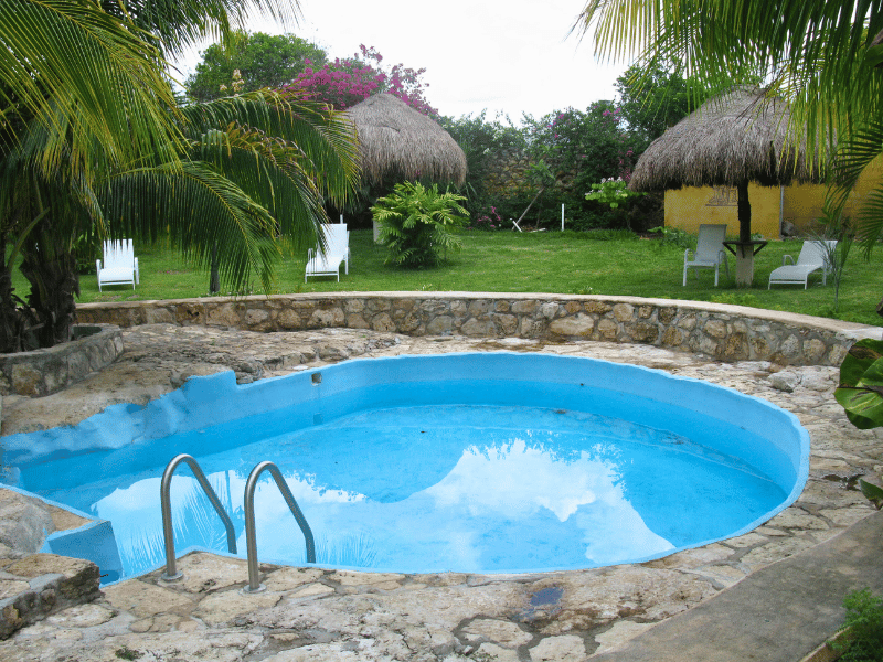 Pool im Hotel in Izamal in Mexiko