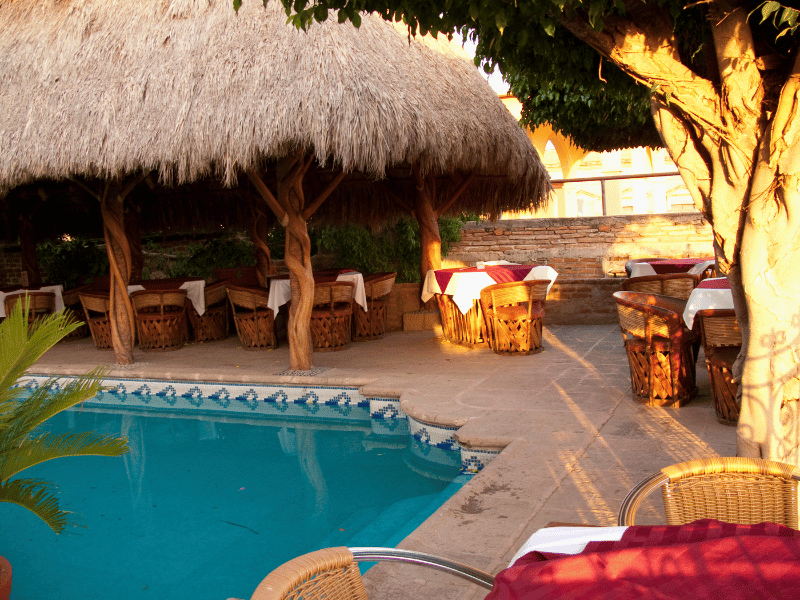 Pool im Hotel in El Fuerte in Mexiko