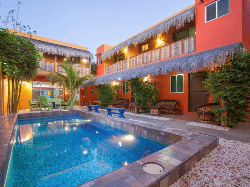 Innenhof im Hotel in La Paz in Mexiko