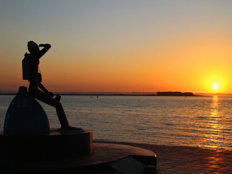 Sonnenuntergang in La Paz in Mexiko