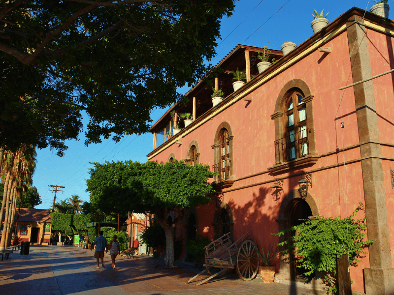 Ansicht des Hotels in Loreto in Mexiko