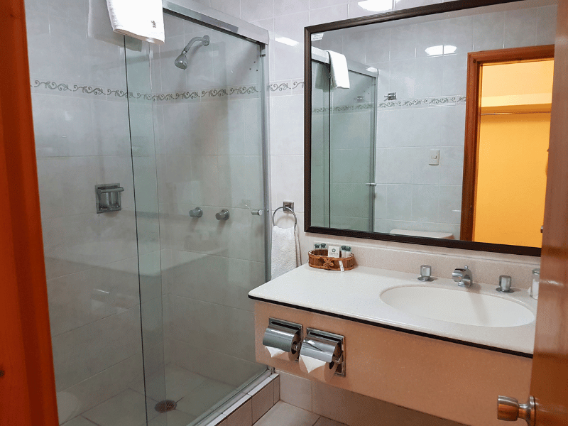 Badezimmer im Hotel in San Ignacio in Mexiko