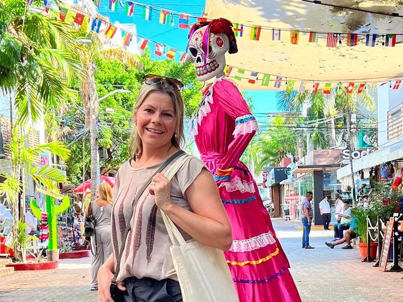 Reisende in Playa del Carmen