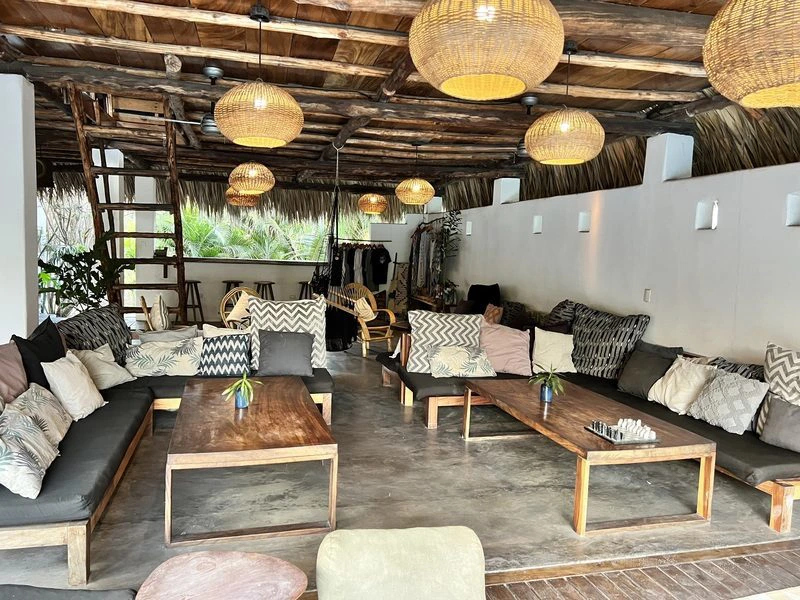 Lounge in der Komfortunterkunft in El Paredon, Guatemala