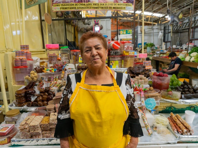 Mexikanische Marktverkäuferin