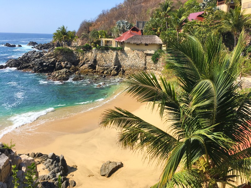 Der Strand in Puerto Ángel
