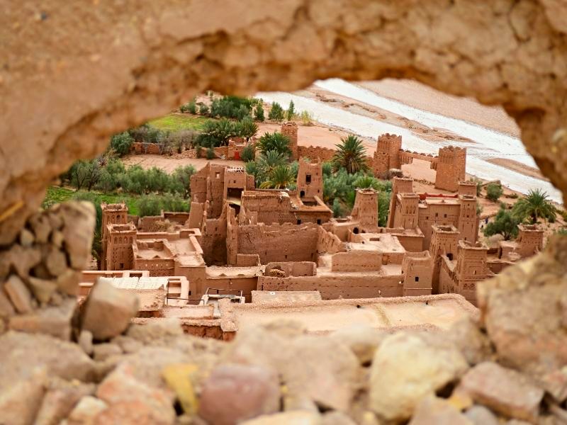 Blick auf die Kasbah in Ait Benhaddou Marokko