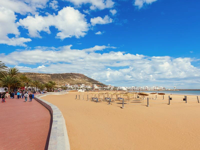 Promenade am Strand von Agadir