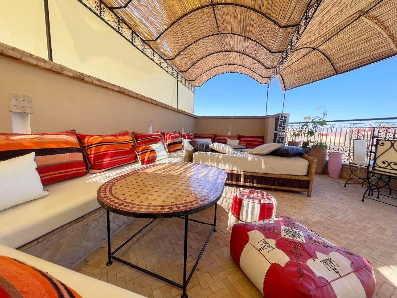 Terrasse in Ihrer Unterkunft in Taroudant