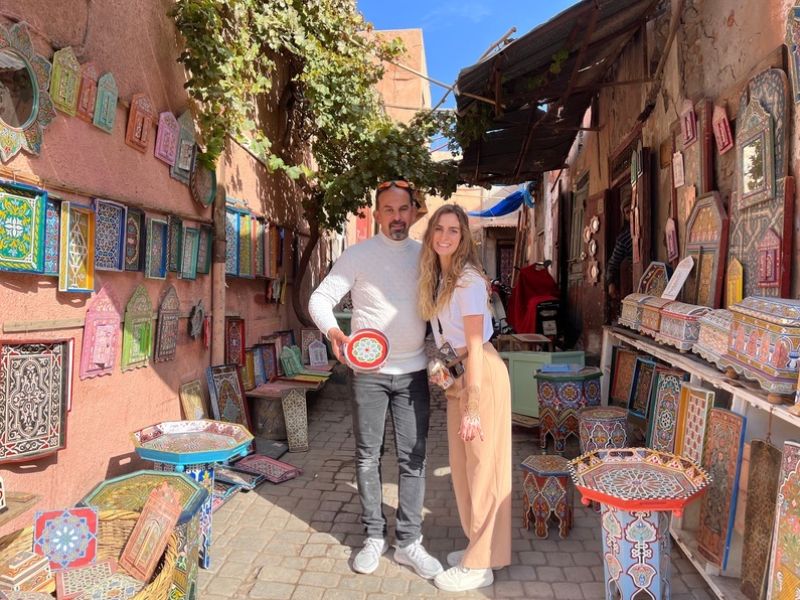 Shoppen in den Souks in Marokko