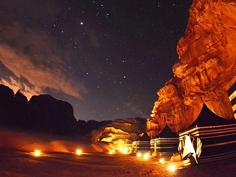 Komfort Camp im Wadi Rum, Jordanien