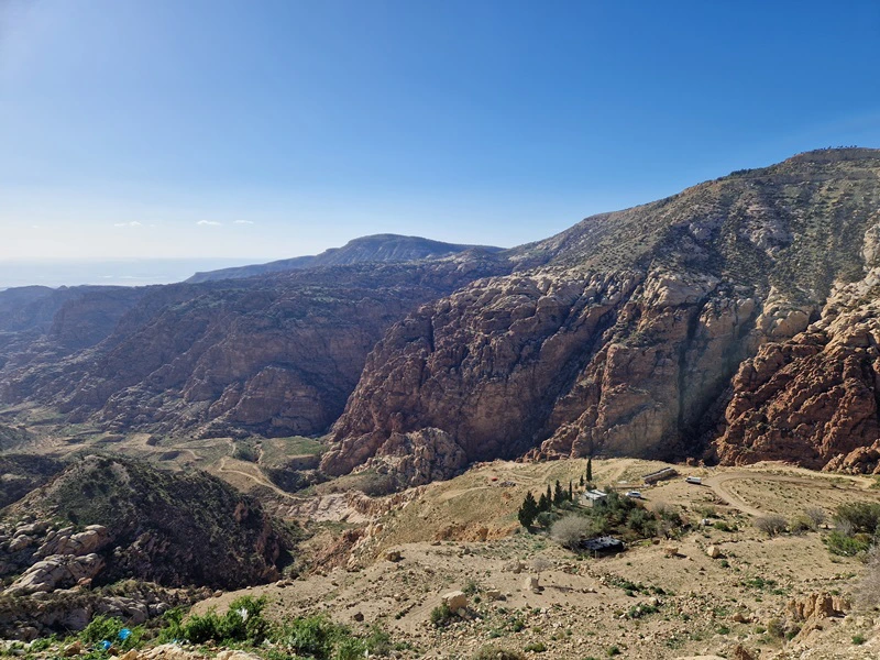Trockenes Flussbett im Dana Nationalpark, Jordanien