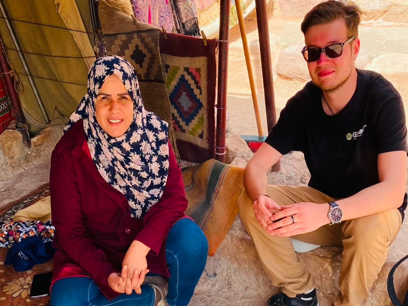 Beduine bei Petra mit Hugo