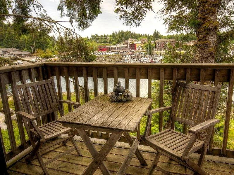 Terrasse im Hotel in Ucluelet Kanada