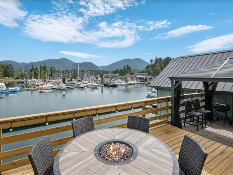 Terrasse im Hotel in Ucluelet Kanada