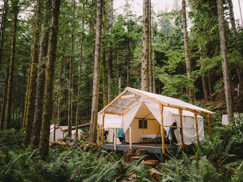 Zelt im Orca Camp Johnstone-Strait Kanada