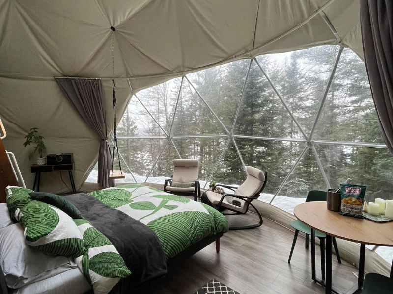 Kuppelzelt in New Brunswick - Ausblick