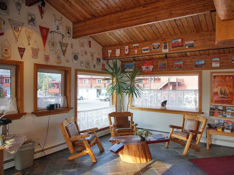 Rezeption im Hotel in Canmore Kanada