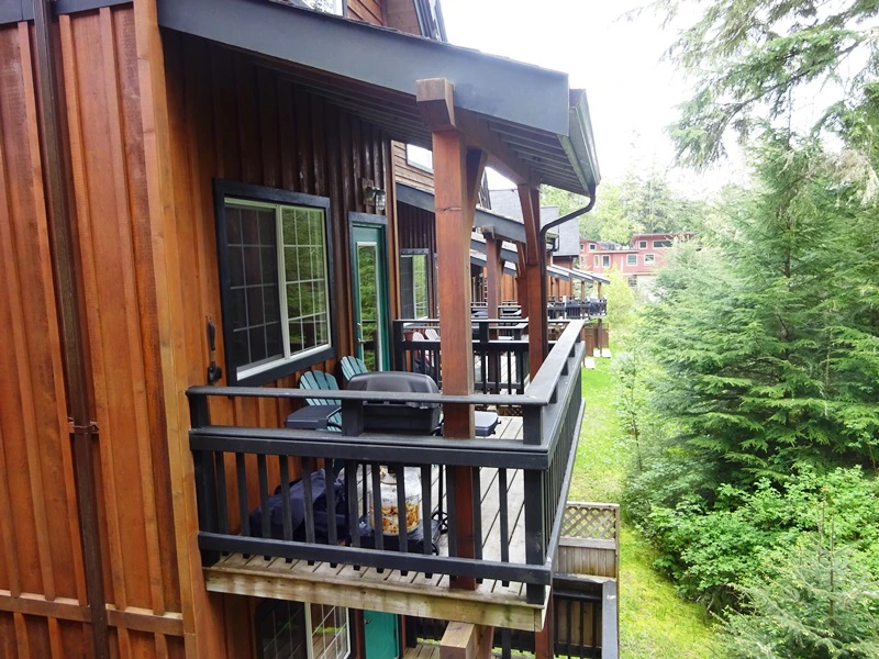 Balkon im Komforthotel in Ucluelet Kanada