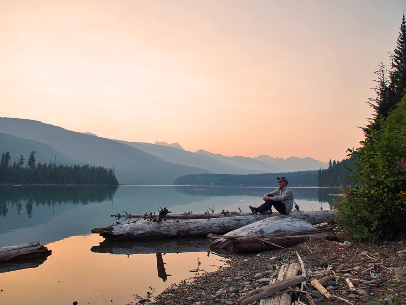 Sonnenuntergang Revelstoke Zelt, Kanada