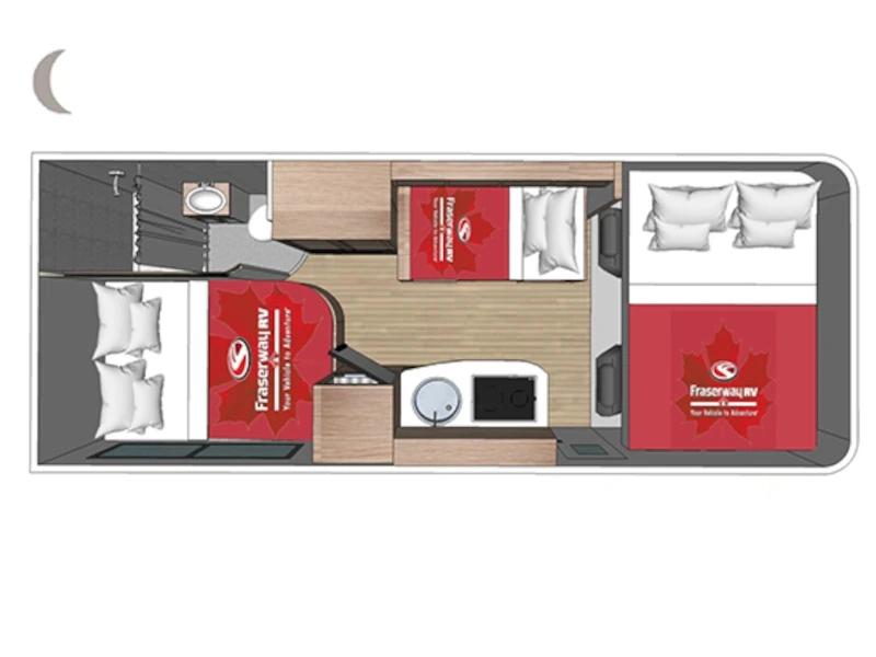 Zeichnung Innenansicht Wohnmobil für Kanadareise