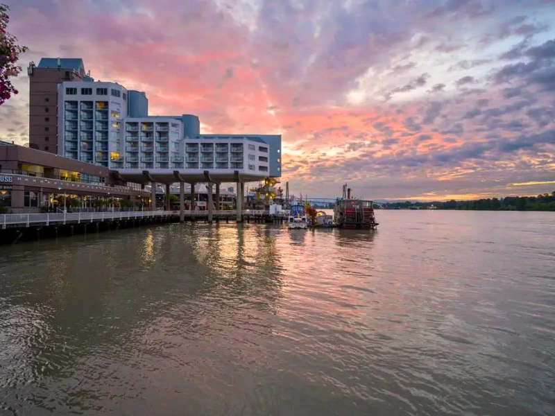 Blick auf Budget Hotel Vancouver, Kanada
